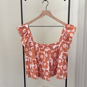 jacquie the label Tiered Floral Boho Top